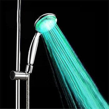 LED душ слушалка със 7 цвята, автоматично променяща цвета LED светлина за душ Спестяваща вода душ слушалка Аксесоари за баня