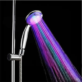 LED душ слушалка със 7 цвята, автоматично променяща цвета LED светлина за душ Спестяваща вода душ слушалка Аксесоари за баня