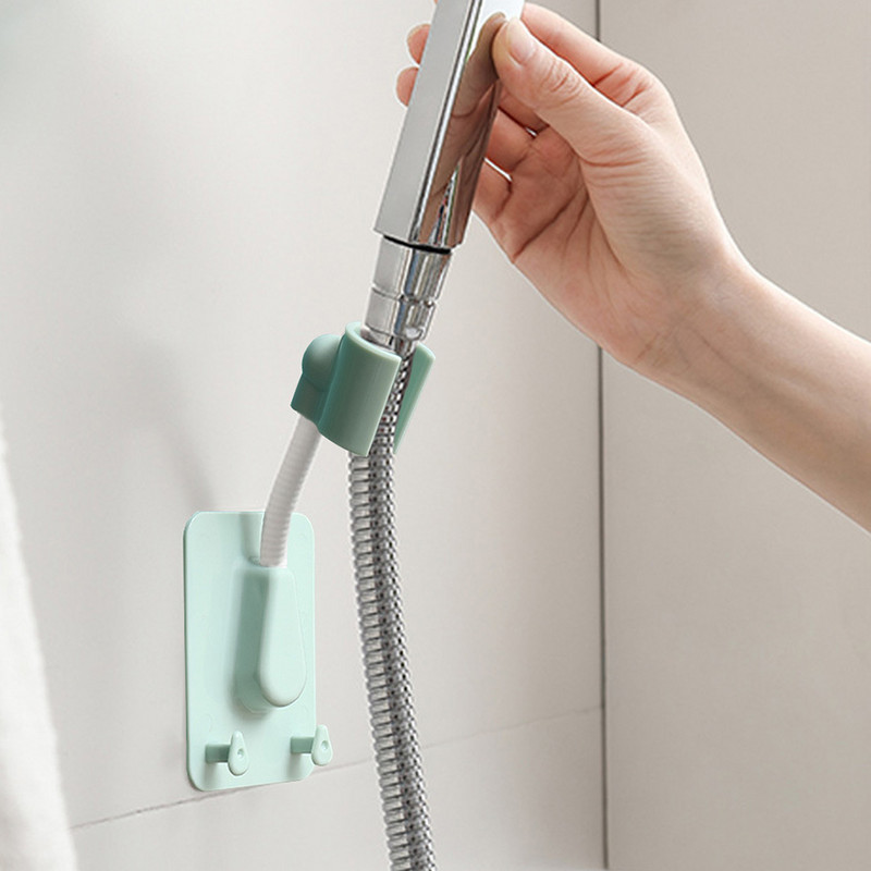 Isekleepuv dušipea kronstein 360° dušipea hoidja Reguleeritav seinakinnitus 2 konksuga alusega SPA vannitoatarvikud