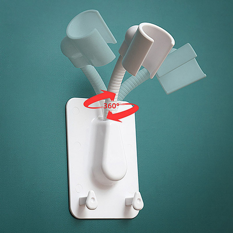 Isekleepuv dušipea kronstein 360° dušipea hoidja Reguleeritav seinakinnitus 2 konksuga alusega SPA vannitoatarvikud