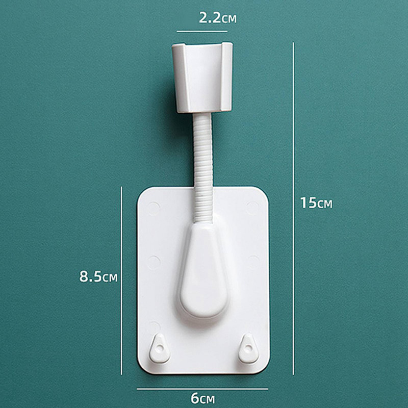 Isekleepuv dušipea kronstein 360° dušipea hoidja Reguleeritav seinakinnitus 2 konksuga alusega SPA vannitoatarvikud