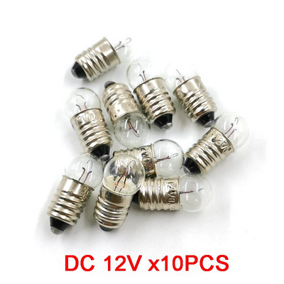DC12V E10 kis villanykörte fizikai elektromos kísérletekhez Izzólámpa