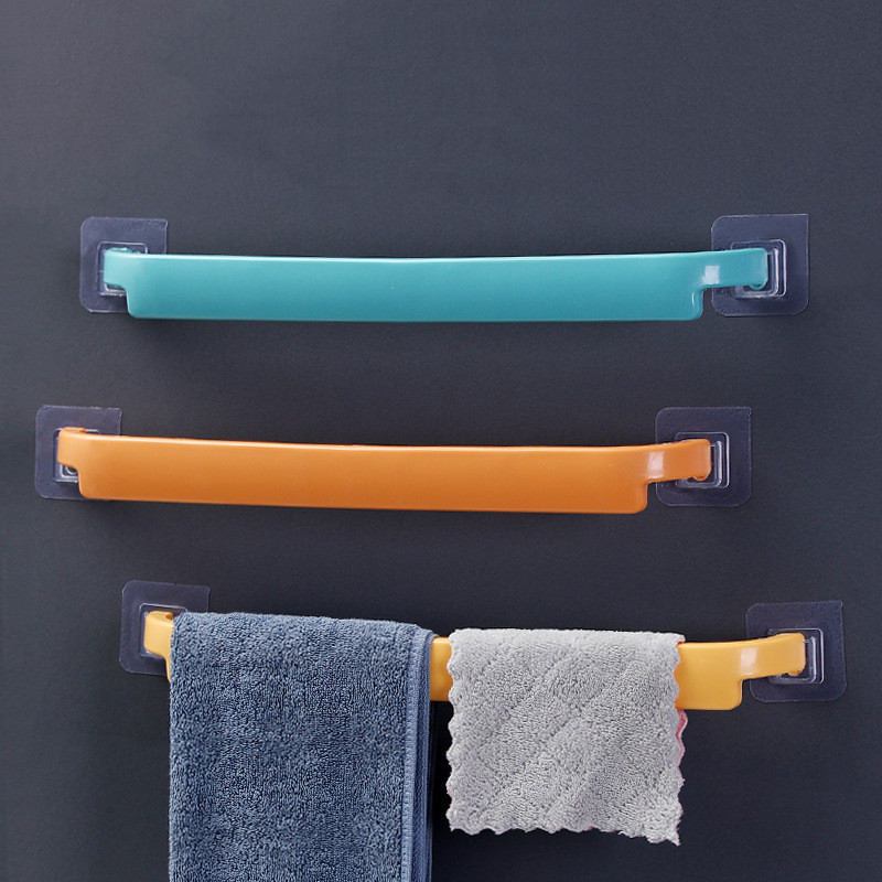 Κρεμάστρα για πετσέτες μπάνιου Δωρεάν διάτρητη κρεμάστρα κουζίνας Μονή ράβδος ράφι τουαλέτας Σχάρα αποθήκευσης Αξεσουάρ διακόσμησης μπάνιου