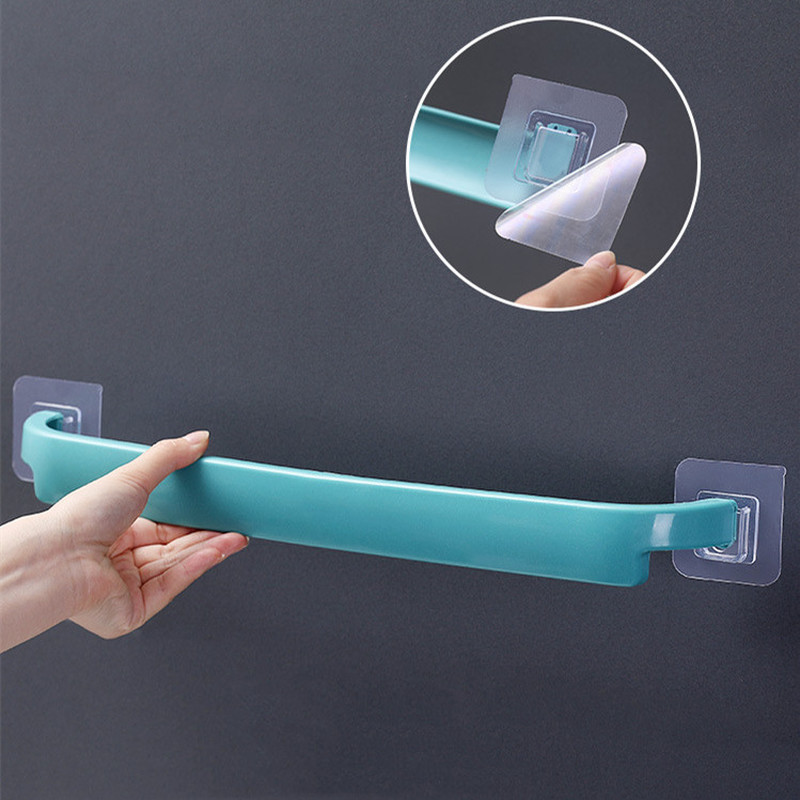 Κρεμάστρα για πετσέτες μπάνιου Δωρεάν διάτρητη κρεμάστρα κουζίνας Μονή ράβδος ράφι τουαλέτας Σχάρα αποθήκευσης Αξεσουάρ διακόσμησης μπάνιου