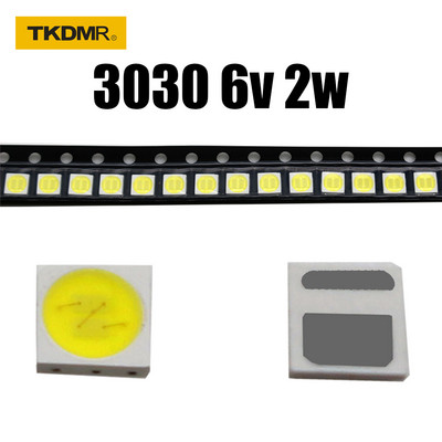 TKDMR 100/50бр. LED подсветка с висока мощност 2W 3030 6V Ток 200-250MA Студено бяло Температура 15000-20000k ТВ приложение
