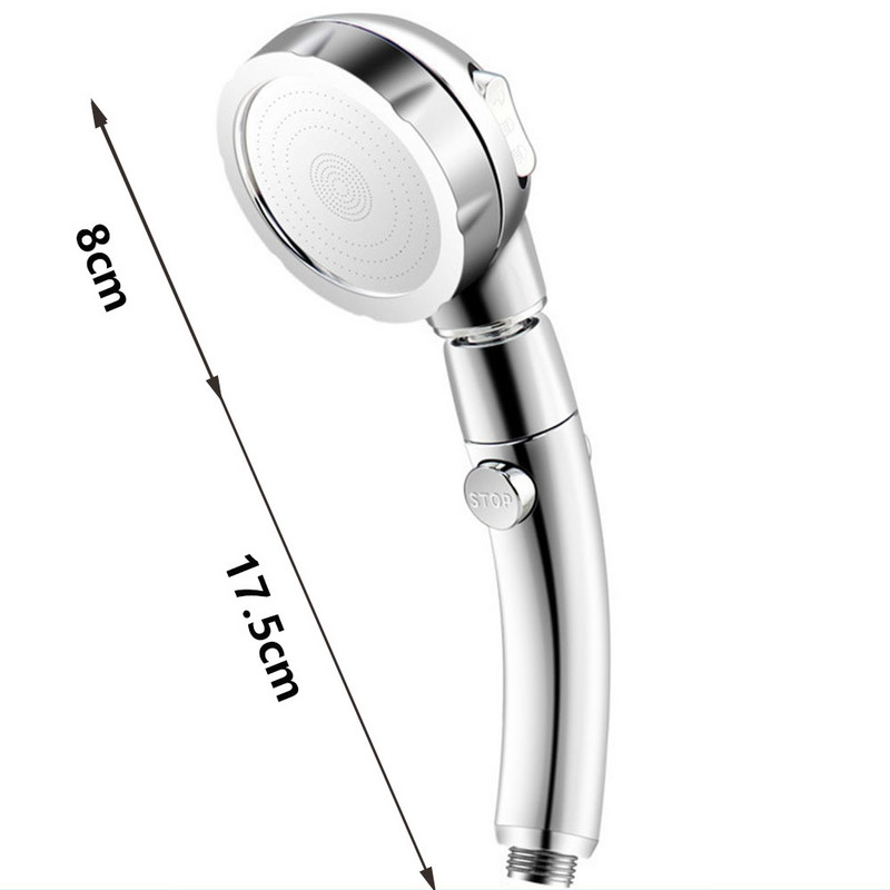 1 ΤΕΜ. 2023 Νέα κεφαλή ντους υψηλής πίεσης για εξοικονόμηση νερού Χέρι συγκράτησης στρογγυλό αξεσουάρ μπάνιου Κεφαλές ντους ABS Chrome