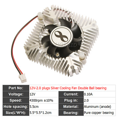 Alumínium LED hűtőborda hűtés ventilátorral 5 V 12 V radiátor hűtő hűtőborda 3 W 5 W 10 W elektronikus chip IC LED számítógéphez