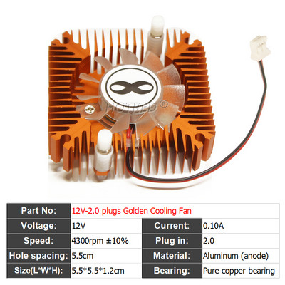 Alumínium LED hűtőborda hűtés ventilátorral 5 V 12 V radiátor hűtő hűtőborda 3 W 5 W 10 W elektronikus chip IC LED számítógéphez