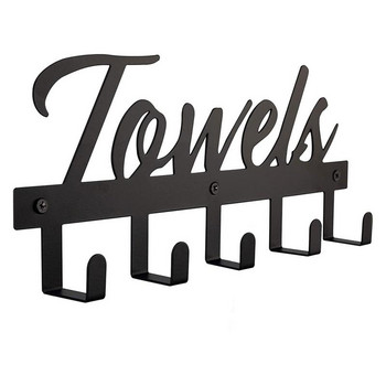 Κρεμάστρα τοίχου για πετσέτες μπάνιου Μεταλλική θήκη πετσετών γάντζοι για κουζίνα μπάνιου πισίνας πετσέτες παραλίας Κρεμάστρες μπάνιου