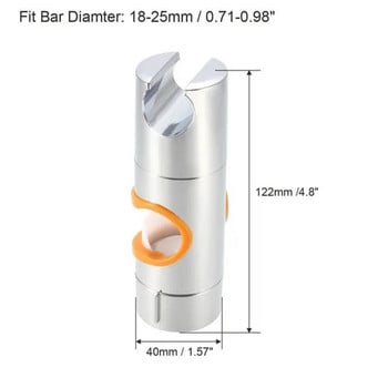 Регулируем 18-25 мм държач за душ глава Скоба за държач за душ Душ глава Релса Плъзгаща се скоба Аксесоари за баня Въртене на 360°