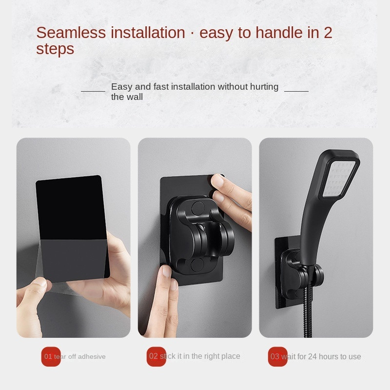 Αυτοκόλλητο βραχίονα ντους Βάση κεφαλής Ρυθμιζόμενο στον τοίχο Σταθερό στήριγμα πλάκας βάσης για αξεσουάρ μπάνιου σπιτιού