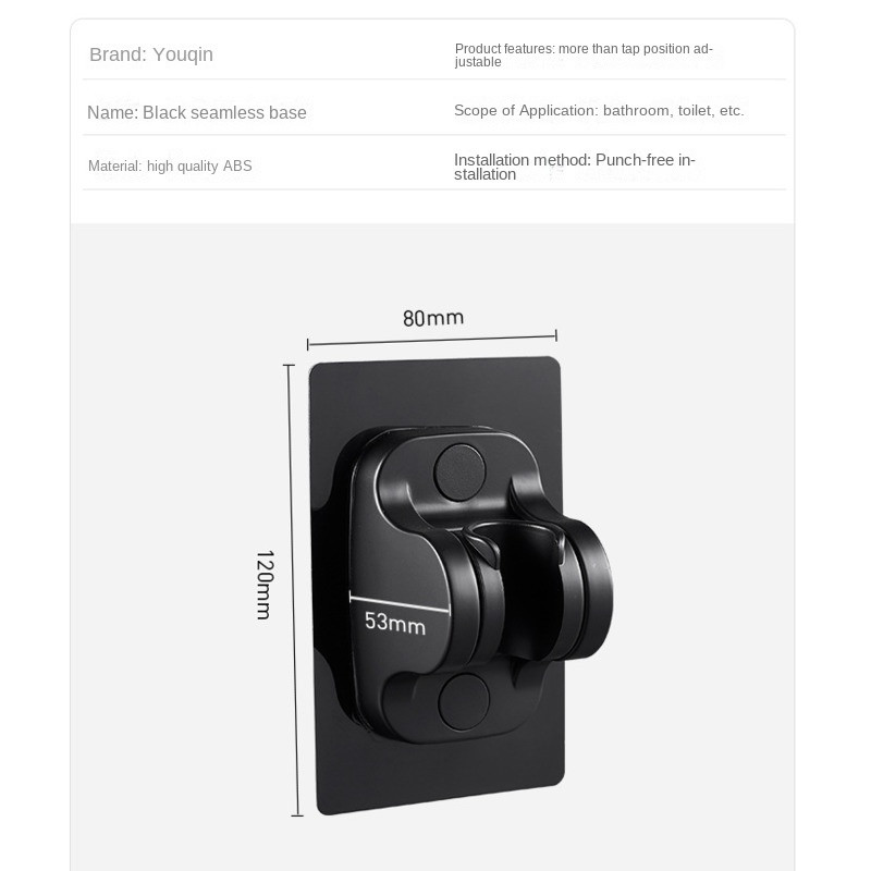 Αυτοκόλλητο βραχίονα ντους Βάση κεφαλής Ρυθμιζόμενο στον τοίχο Σταθερό στήριγμα πλάκας βάσης για αξεσουάρ μπάνιου σπιτιού