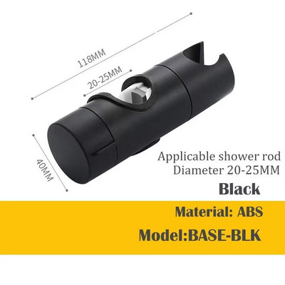 Zuhanytartó zuhanysín tartó Állítható 20-25 mm ABS króm zuhanyfej tartó Fürdőszoba kiegészítők Univerzális