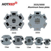 25 DB CREE 3535 XPE XTE XPG2 5050 XM-L T6 XML2 alumínium PCB kártya 20/16/14/12/8mm barkácsoláshoz
