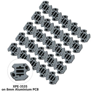 25PCS CREE 3535 XPE XTE XPG2 5050 XM-L T6 XML2 Алуминиева печатна платка 20/16/14/12/8mm за Направи си сам