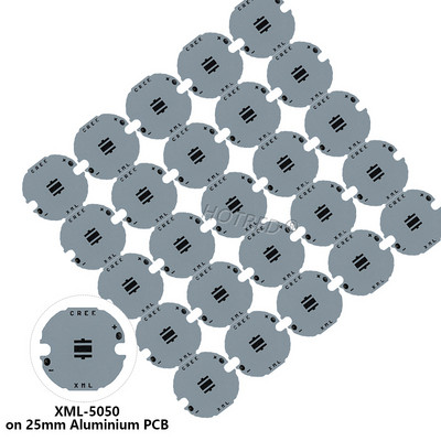 25 DB CREE 3535 XPE XTE XPG2 5050 XM-L T6 XML2 alumínium PCB kártya 20/16/14/12/8mm barkácsoláshoz