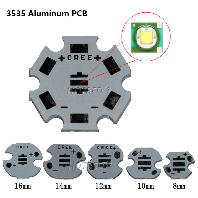 25 ΤΕΜ CREE 3535 XPE XTE XPG2 5050 XM-L T6 XML2 Πλακέτα PCB αλουμινίου 20/16/14/12/8 mm Για DIY