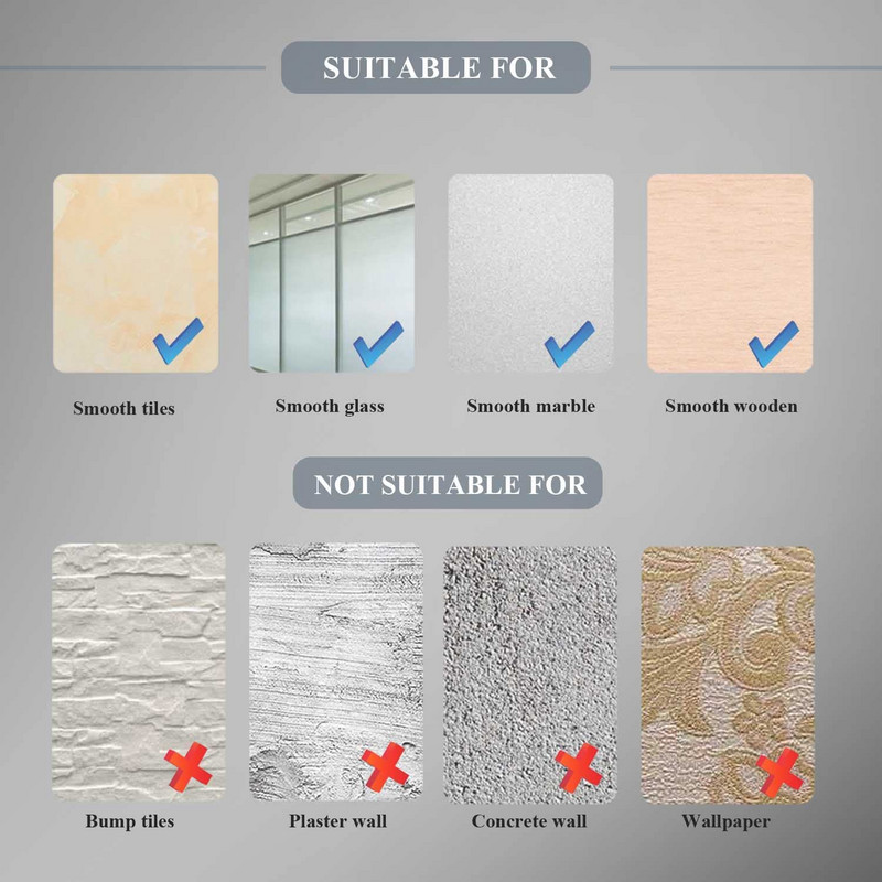 Αξεσουάρ μπάνιου Βάση κεφαλής ντους Αυτοκόλλητη κεφαλή ντους επιτοίχια Σταθερή πλάκα βάσης Ρυθμιζόμενο στήριγμα για το σπίτι