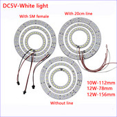 Kiemelés DC5V SMD 2835 5730 lámpagyöngyök USB tízsebességes kapcsolókábel meghajtó 10W 12W fehér fényű lámpatábla SM aljzattal.
