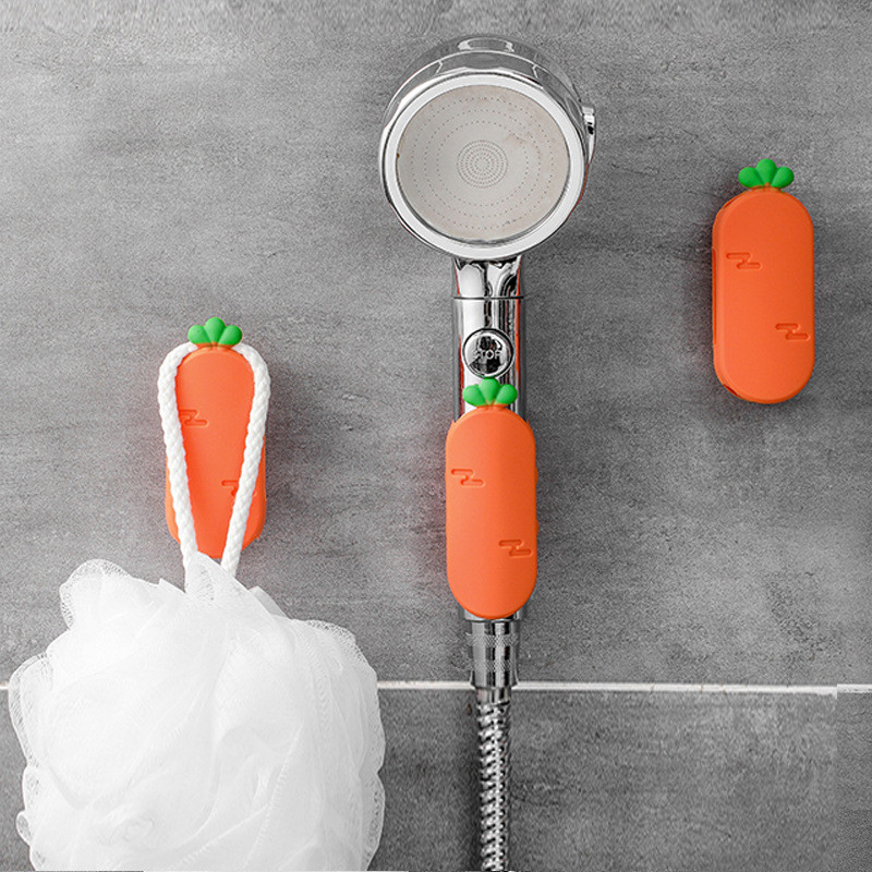 Στήριγμα κεφαλής ντους Punch Free Βάση τοίχου Βάση σιλικόνης επαναχρησιμοποιήσιμη βάση Ισχυρή βεντούζα κενού Ανθεκτικά αξεσουάρ μπάνιου