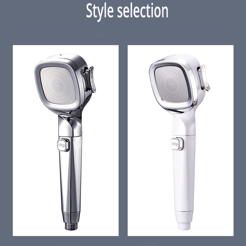 4 Λειτουργίες Κεφαλή ντους υψηλής πίεσης με διακόπτη ενεργοποίησης και απενεργοποίησης Κουμπί ψεκασμού Εξοικονόμηση νερού Ρυθμιζόμενο ακροφύσιο ντους για μπάνιο