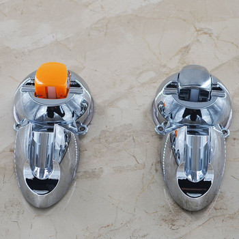 Στήριγμα κεφαλής ντους Ρυθμιζόμενο αυτοκόλλητο στήριγμα ντους Βάση τοίχου με 2 άγκιστρα Βάση SPA Μπάνιο Universal ABS 1 τμχ