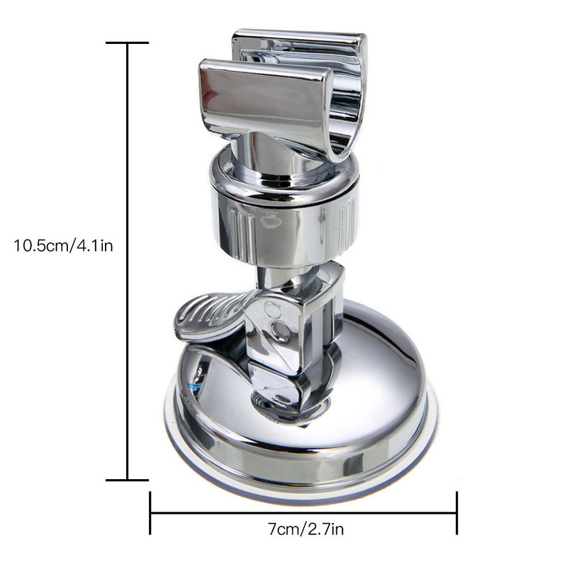 Στήριγμα κεφαλής ντους Ρυθμιζόμενο αυτοκόλλητο στήριγμα ντους Βάση τοίχου με 2 άγκιστρα Βάση SPA Μπάνιο Universal ABS 1 τμχ