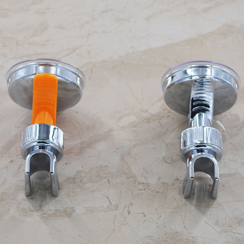 Στήριγμα κεφαλής ντους Ρυθμιζόμενο αυτοκόλλητο στήριγμα ντους Βάση τοίχου με 2 άγκιστρα Βάση SPA Μπάνιο Universal ABS 1 τμχ