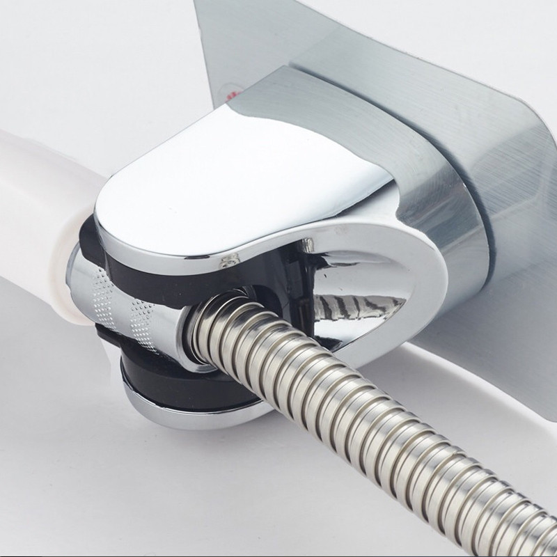 Naudingas reguliuojamas poliruotas lipnus rankinis įsiurbimas be gręžimo dušo galvutės laikiklis Dušo galvutės stovas Reguliuojamas be smūgių