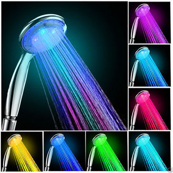 Φωτιστικό Led Glowing Automatic 7 Color Changing Automatic Handheld Water Εξοικονόμηση Ντους Μπάνιο Μπάνιο Κεφαλή ντους που αλλάζει χρώμα