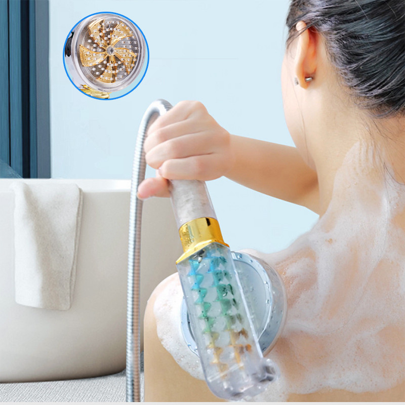 90 Περιστροφή Υψηλής Πίεσης Εξοικονόμησης Νερού Κεφαλή ντους με Turbofan με φίλτρο Αξεσουάρ μπανιέρας ντους με υπερτροφοδότηση