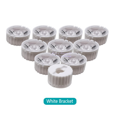 10 készlet nagy teljesítményű 1 W 3 W 5 W LED lencse 20 mm PMMA lencsék konzollal 5 8 15 25 30 45 60 90 120 fok 1 3 5 Wattos fénygyöngyökhöz