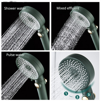 Ρυθμιζόμενη υπό πίεση 3 λειτουργίες Ένα κλειδί για να σταματήσει αφαιρούμενη για καθαρισμό νερού εξοικονόμηση βροχόπτωσης Χειροκίνητη κεφαλή ντους