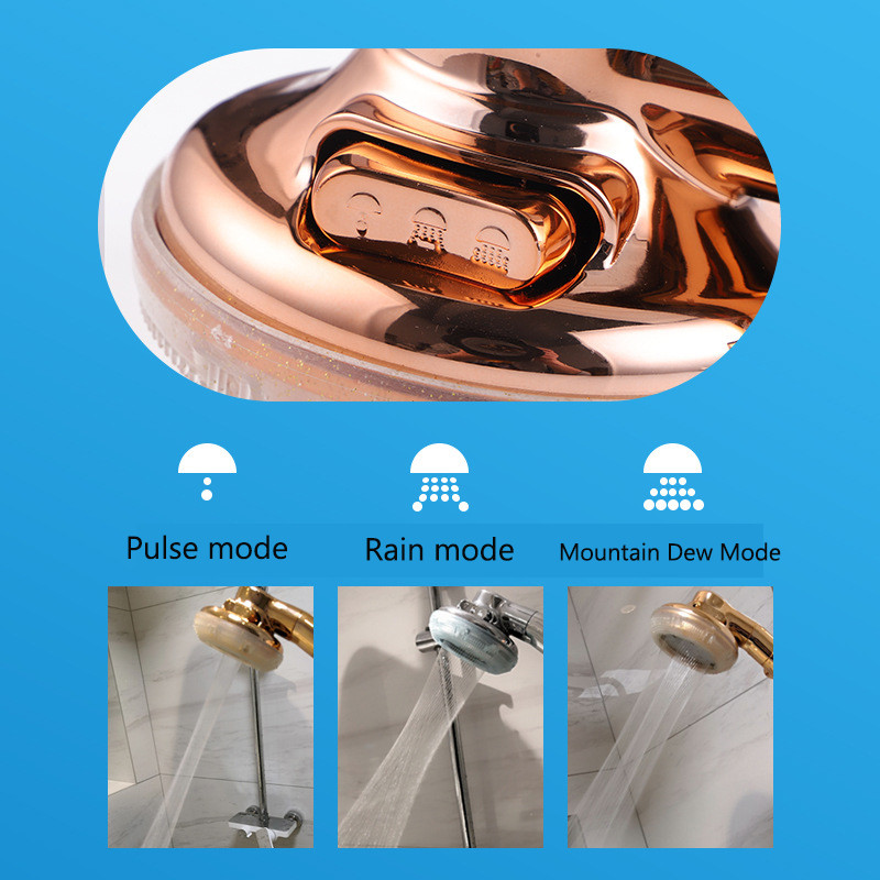Ισχυρά αυξημένο ακροφύσιο ντους υψηλής πίεσης Φίλτρο ομορφιάς καθαρισμού νερού Χειροκίνητο μασάζ κεφαλής ντους βροχής