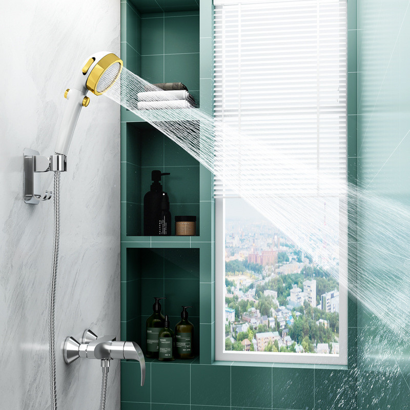 Υψηλής ποιότητας ρυθμιζόμενη υπό πίεση 3 λειτουργίες Ένα κλειδί για να σταματήσει την εξοικονόμηση νερού βροχής Αξεσουάρ χειρός μπάνιου Κεφαλή ντους
