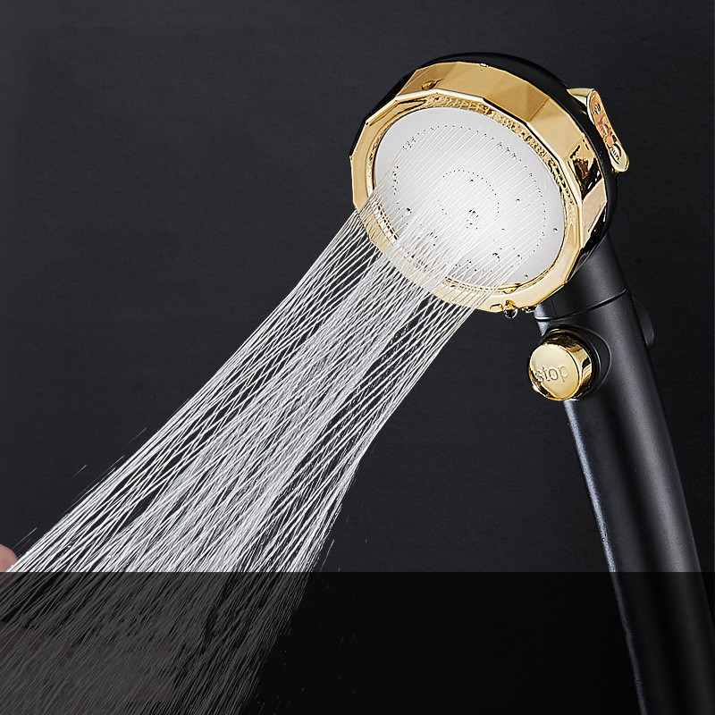 Υψηλής ποιότητας ρυθμιζόμενη υπό πίεση 3 λειτουργίες Ένα κλειδί για να σταματήσει την εξοικονόμηση νερού βροχής Αξεσουάρ χειρός μπάνιου Κεφαλή ντους