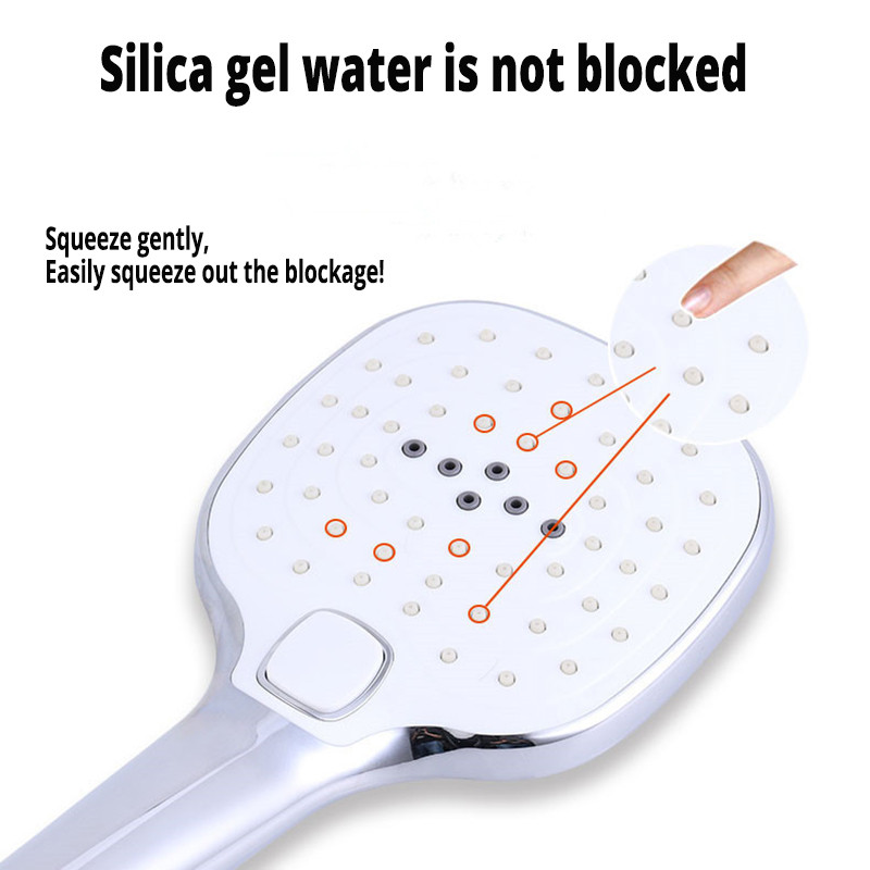 Μεγάλο πάνελ Χειρός ντουζιέρας Αναβάθμιση υψηλής πίεσης Κεφαλή ντους 3 Λειτουργίες Ακροφύσιο εξοικονόμησης νερού Αξεσουάρ μπάνιου βροχής