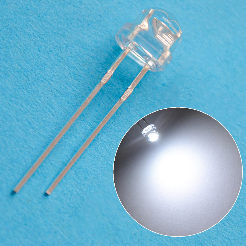 1000X Min F5 Ψάθινο καπέλο 5mm Νερό Καθαρή Δίοδος Εκπομπής Εξαιρετικά Φωτεινό Λευκό Μπλε Πράσινο Κίτρινο Κόκκινο ευρυγώνιο Φωτεινό ευρυγώνιο λαμπτήρα