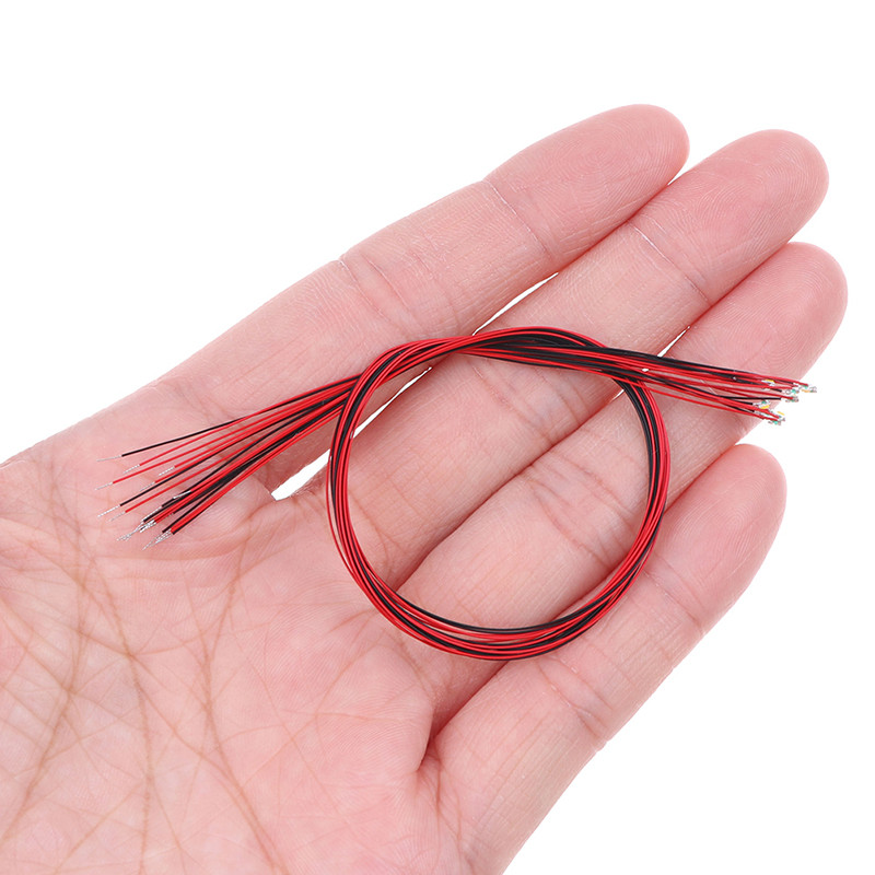 10 τεμ. 20cm T0603wm συγκολλημένα micro litz ενσύρματα καλώδια ζεστά λευκά smd led 0603