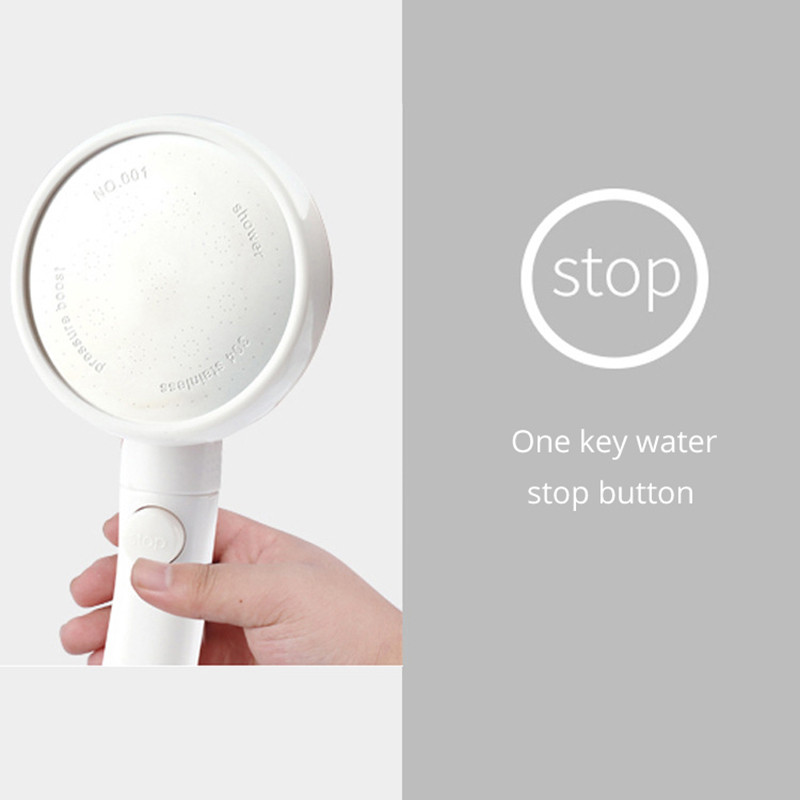 ZENBEFE Ισχυρή κεφαλή ντους υπό πίεση με διακόπτη χειρός θερμοσίφωνα κεφαλής ντους Κεφαλή ντους στοπ νερού