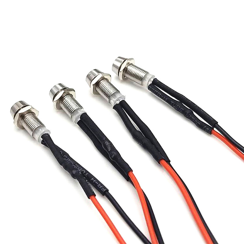 5 vnt 3 mm iš anksto prijungtų LED lempučių su laikikliais skleidžiančių diodų indikacinės lemputės 3 V 5 V 6 V 9 V 12 V 24 V 36 V 48 V 110 V 220 V 5 mm