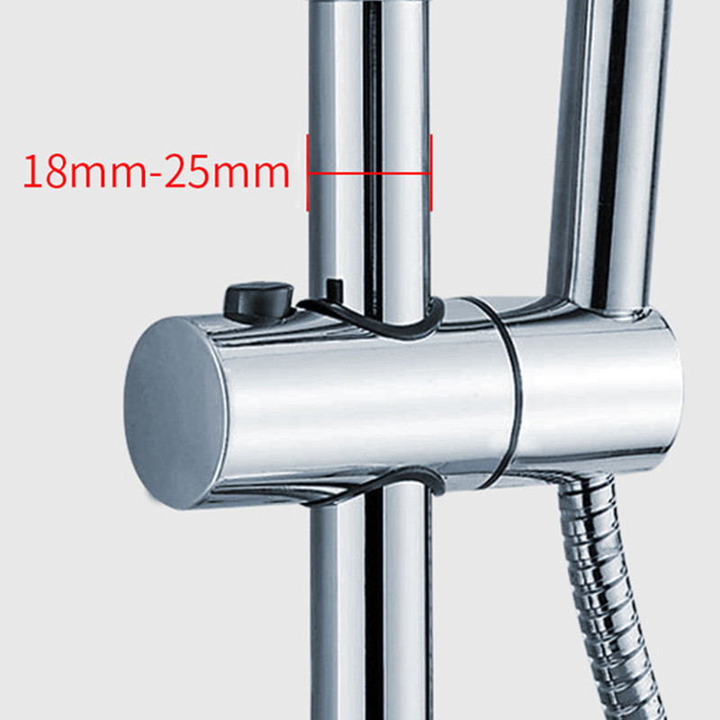 18~25mm ABS Πλαστική ράγα ντουζιέρας Αξεσουάρ μπάνιου Ρυθμιζόμενη βάση στήριξης ράβδου γενικής χρήσης Αντικατάσταση βραχίονα βάσης συγκράτησης