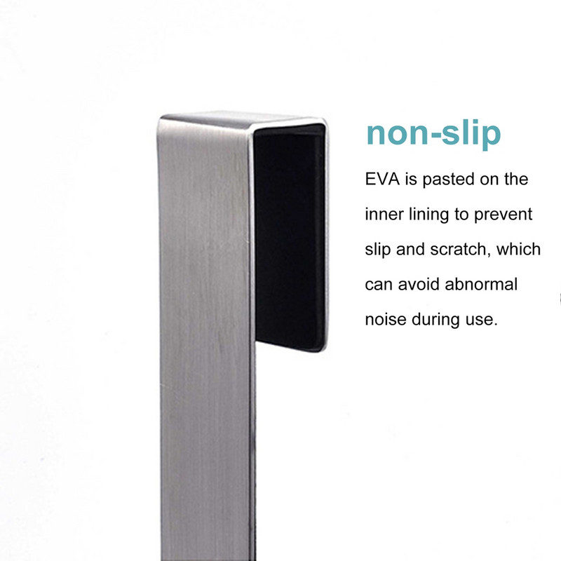 Κρεμάστρα για πετσέτες πόρτας μπάνιου Γάντζος Ντουλάπι κουζίνας από ανοξείδωτο ατσάλι Σχέδιο πάνω από γάντζο πόρτας Κρεμάστρα για κασκόλ πολλαπλών χρήσεων