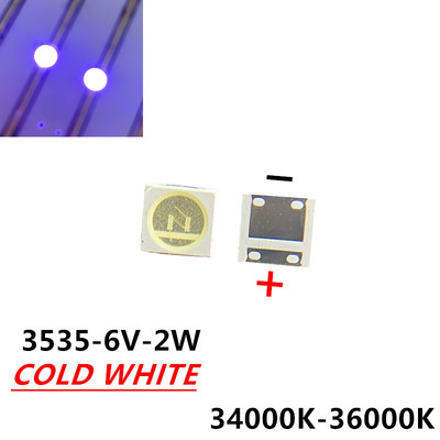 50vnt LG diodų televizoriaus apšvietimas 1W 3V 6v 3535 SMD LED Televisao šaltai baltas 100lm 3535 3537 šaltai baltas apšvietimas LCD foninio apšvietimo remontas
