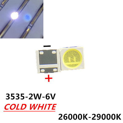 50vnt LG diodų televizoriaus apšvietimas 1W 3V 6v 3535 SMD LED Televisao šaltai baltas 100lm 3535 3537 šaltai baltas apšvietimas LCD foninio apšvietimo remontas