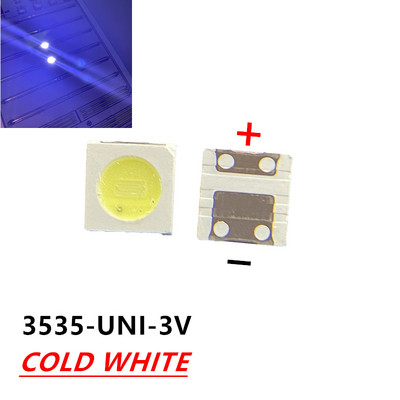 50vnt LG diodų televizoriaus apšvietimas 1W 3V 6v 3535 SMD LED Televisao šaltai baltas 100lm 3535 3537 šaltai baltas apšvietimas LCD foninio apšvietimo remontas