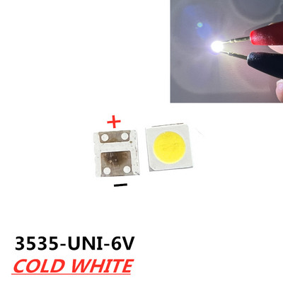 50vnt LG diodų televizoriaus apšvietimas 1W 3V 6v 3535 SMD LED Televisao šaltai baltas 100lm 3535 3537 šaltai baltas apšvietimas LCD foninio apšvietimo remontas