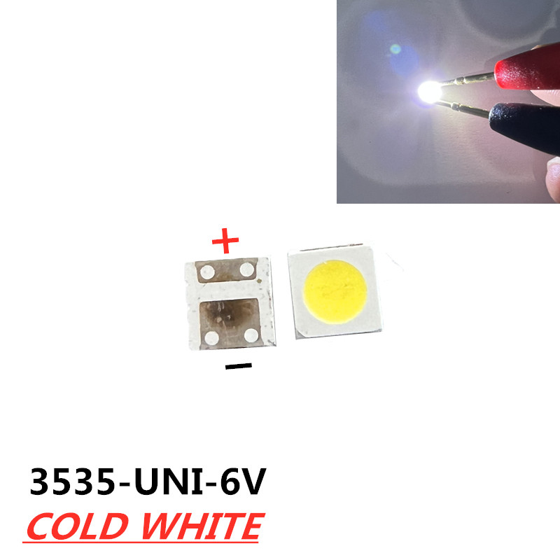 50vnt LG diodų televizoriaus apšvietimas 1W 3V 6v 3535 SMD LED Televisao šaltai baltas 100lm 3535 3537 šaltai baltas apšvietimas LCD foninio apšvietimo remontas