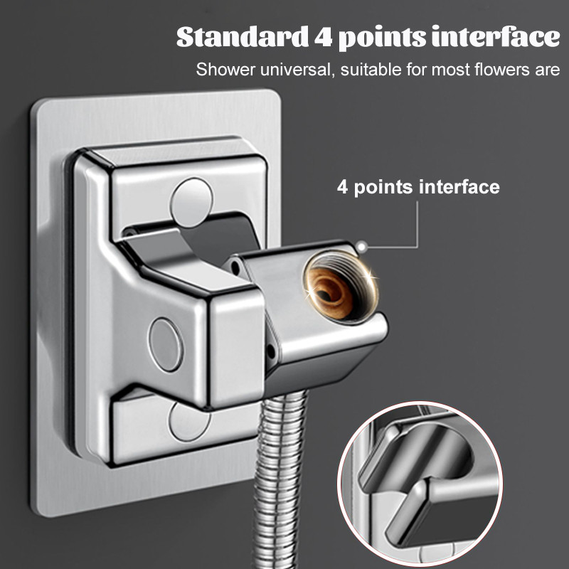 Zhangji Βάση ντουζιέρας Ρυθμιζόμενη στον τοίχο Βάση ντουζιέρας Αυτοκόλλητη βάση ντουζιέρας Αξεσουάρ μπάνιου