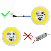 COB izzó LED Chip 9W 12W 15W vezető nélküli kerek fénygyöngyök AC 220V-240V barkácsolás LED alsó lámpához hideg/meleg fehér fényű spotlámpa